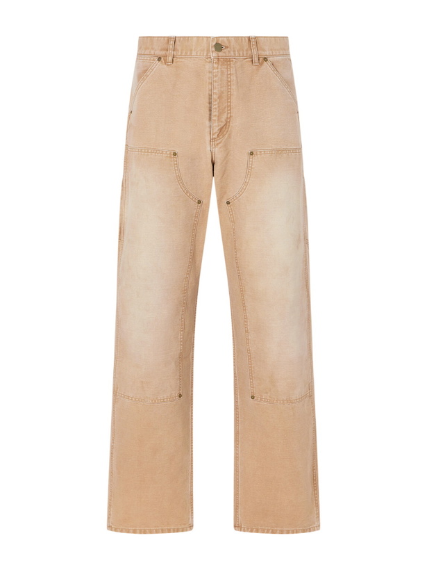 Photo: John Elliott - Desert Snow Straight-Leg Paint-Splattered Cotton-Canvas Trousers - Brown