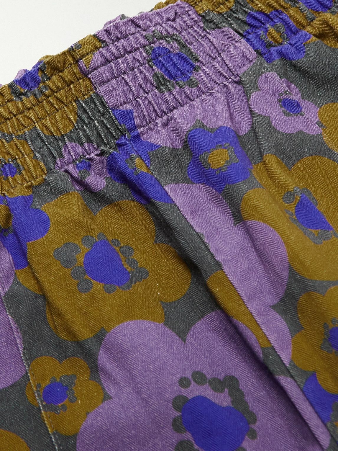 Acne Studios - Straight-Leg Floral-Print Organic Cotton-Voile Trousers - Purple  Acne Studios