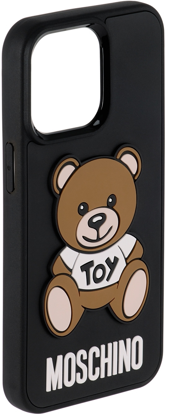 Moschino Teddy Bear iPhone 13 Pro Cover Unisex Black Moschino