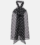 Nina Ricci Polka-dot sheer silk tank top