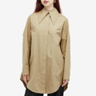 Jil Sander Women's Shirt in Khaki Green