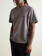 Stone Island - Logo-Embroidered Garment-Dyed Cotton-Jersey T-Shirt - Gray