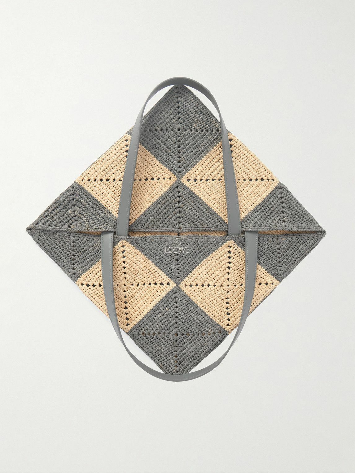 LOEWE - Paula's Ibiza Puzzle XL Leather-Trimmed Raffia Tote
