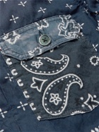 KAPITAL - Patchwork Bandana-Print Cotton Jacket - Blue