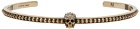 Alexander McQueen Gold Skull Cuff Bracelet