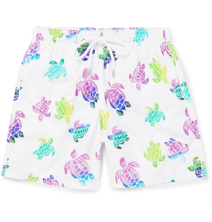 Photo: Vilebrequin - Moorea Mid-Length Printed Swim Shorts - White