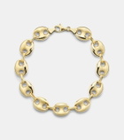 Stone and Strand Puffed Maritime 14kt gold chain bracelet