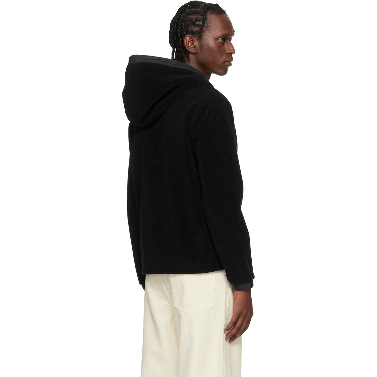 Moncler Black Archivio Zip-Up Cardigan Hoodie