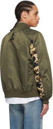 BAPE Green 1st Camo Bomber Jacket