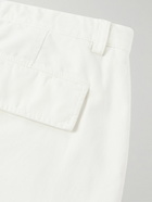 Brunello Cucinelli - Tapered Cotton-Gabardine Cargo Trousers - White