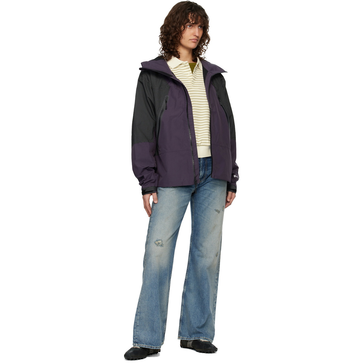 The North Face Purple HKe Spectra GORE-TEX Mountain Light Rain Jacket