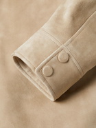 Agnona - Suede Blouson Jacket - Neutrals