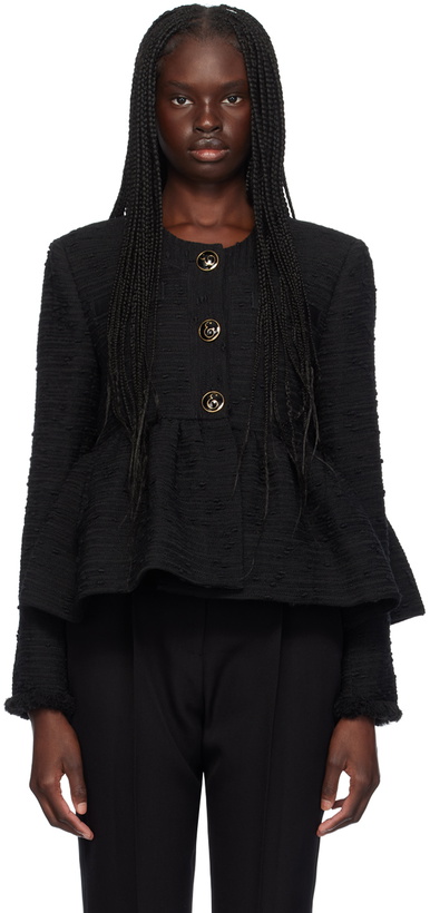 Photo: Erdem Black Peplum Jacket