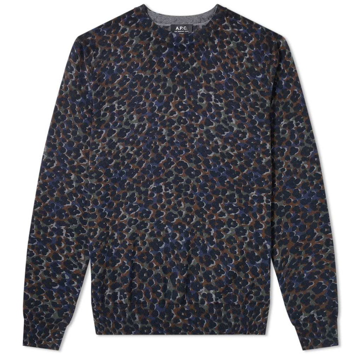 Photo: A.P.C. Fauve Leopard Crew Knit