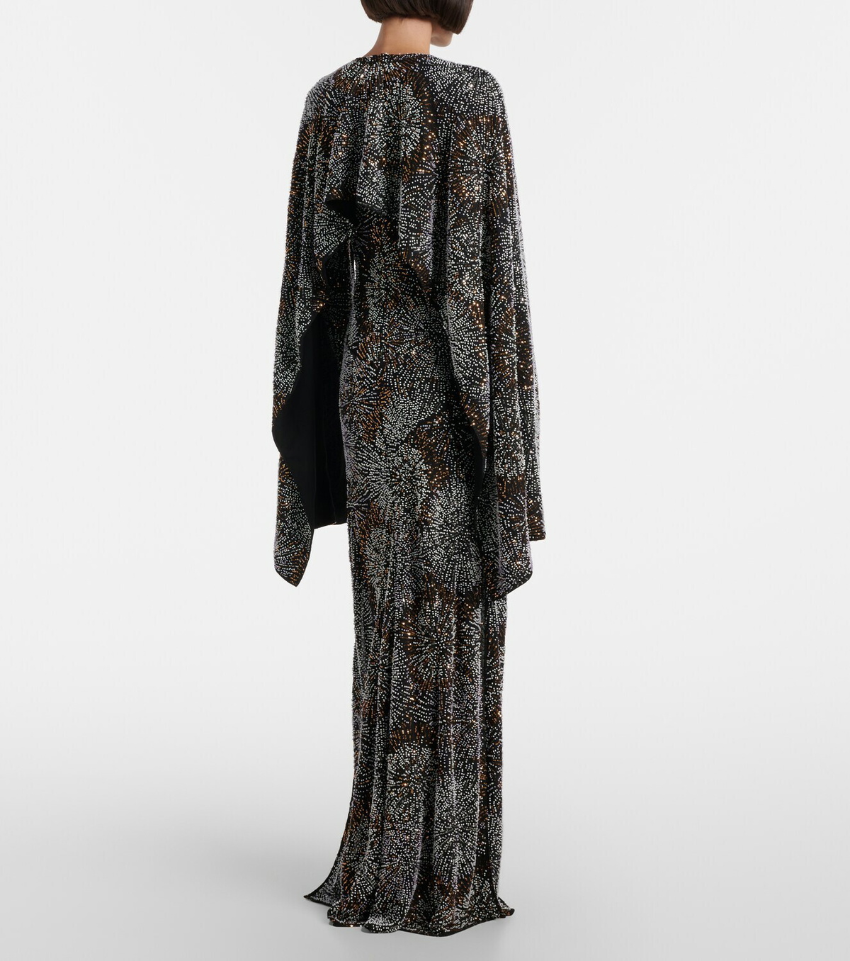Rabanne Embellished caped gown