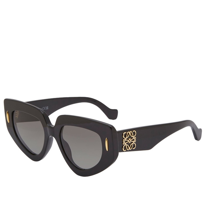 Photo: Loewe Eyewear Oversized Cat Eye Sunglasses in Black 