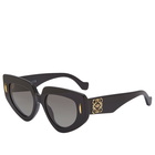 Loewe Eyewear Oversized Cat Eye Sunglasses in Black 