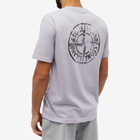 Stone Island Men's Stamp Back Logo T-Shirt in Lavender