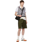 Maison Margiela Green and Black Washed Nylon Shorts