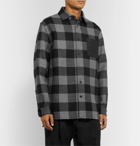 Loewe - Checked Wool-Twill Overshirt - Black