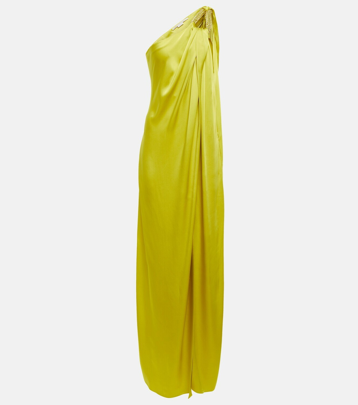 Stella McCartney - One-shoulder embellished satin gown Stella McCartney