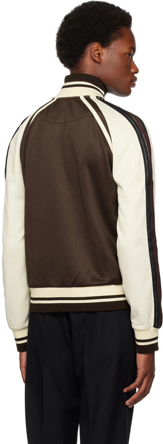 wales bonner kola track jacket サイズxl 新品 Wales Bonner Brown & White Kola Track Jacket Wales Bonner