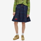 Brain Dead Women's Mesa Pleated Skirt in Blue Multi