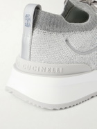 Brunello Cucinelli - Stretch-Knit Sneakers - Gray