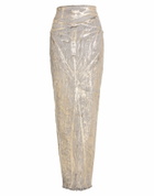 Rick Owens Womens Maxi skirt in Gold