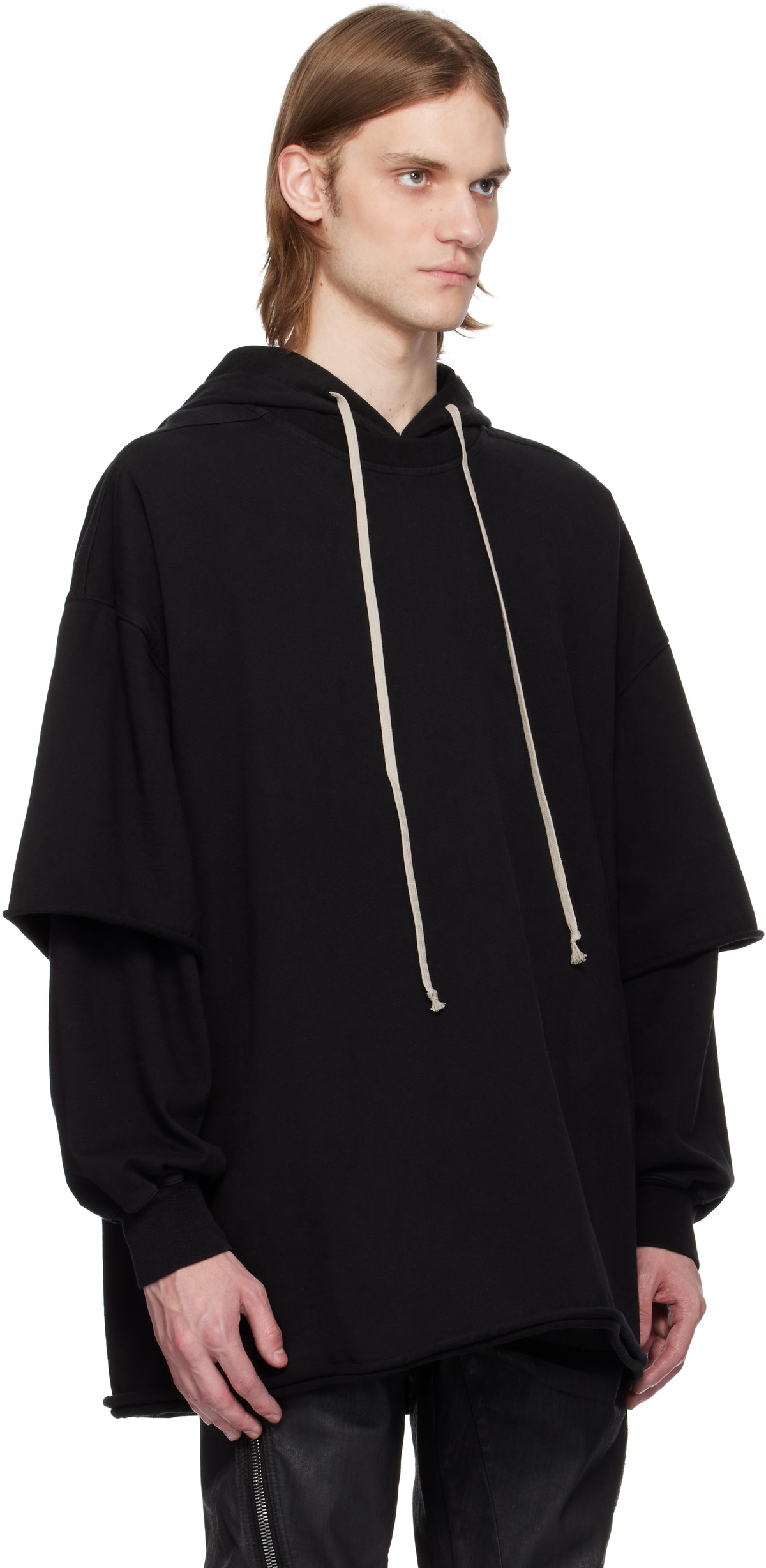 Rick Owens DRKSHDW Black Hollywood Tommy Hustler Hoodie Rick Owens 