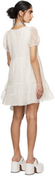 Anna Sui SSENSE Exclusive White Gathered Minidress