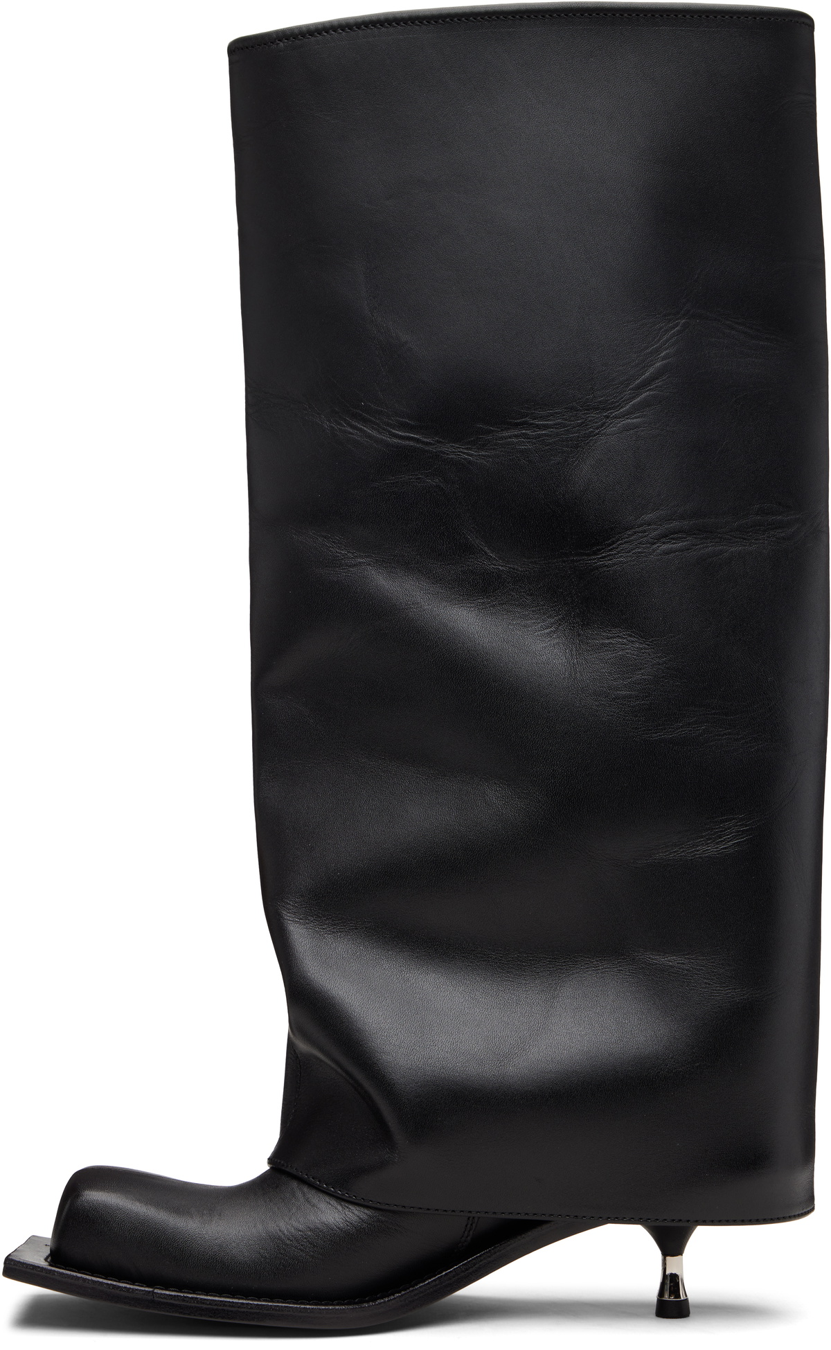 FIDAN NOVRUZOVA Black Tall Iman Kitten Heel Boots