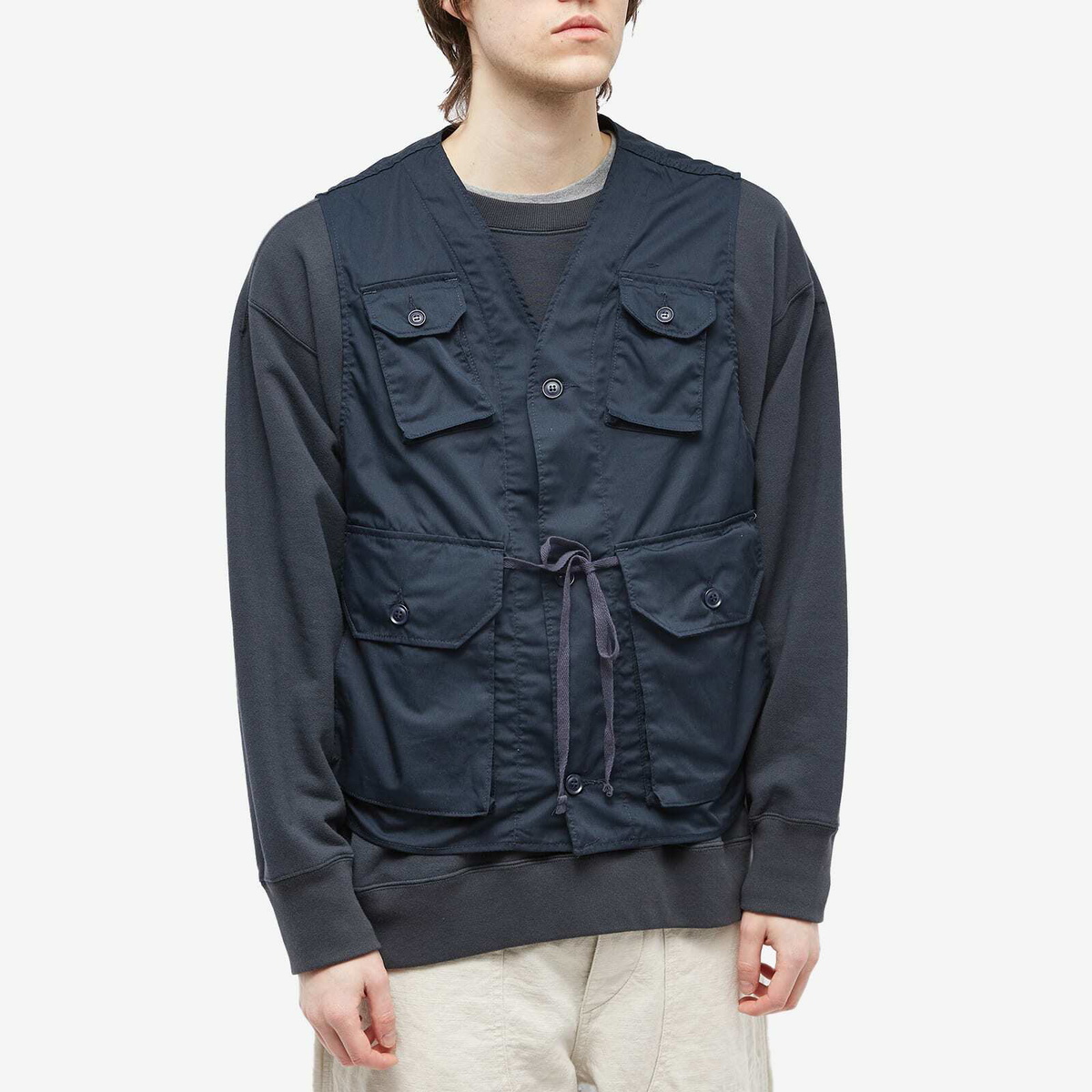 トップス C-1 Vest - Feather PC Twill / H.Grey Engineered Garments Men's C-1 Vest in Heather Grey Feather