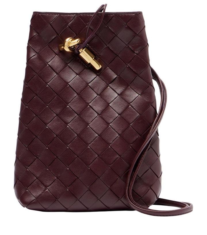 Photo: Bottega Veneta Andiamo Intrecciato leather phone pouch