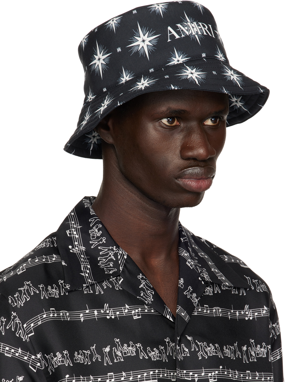 AMIRI Black Starburst Bucket Hat Amiri