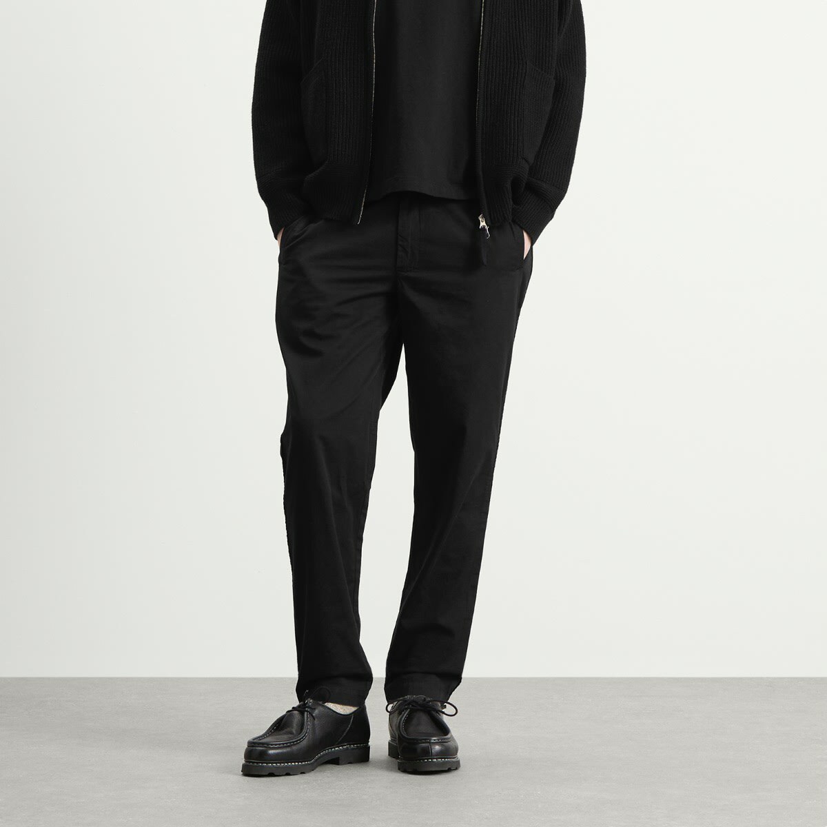 Folk Men's Drawcord Trouser in Black