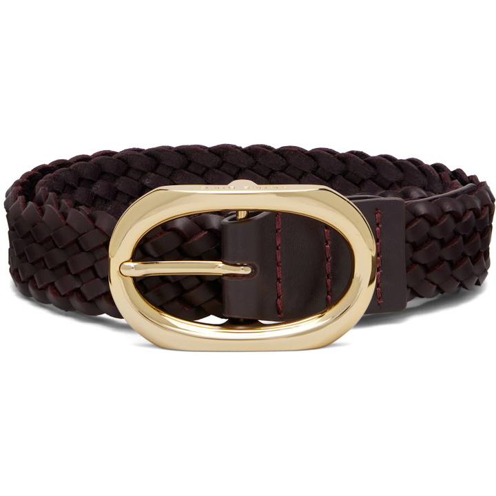 Photo: ANINE BING Brown Signature Link Braided Belt