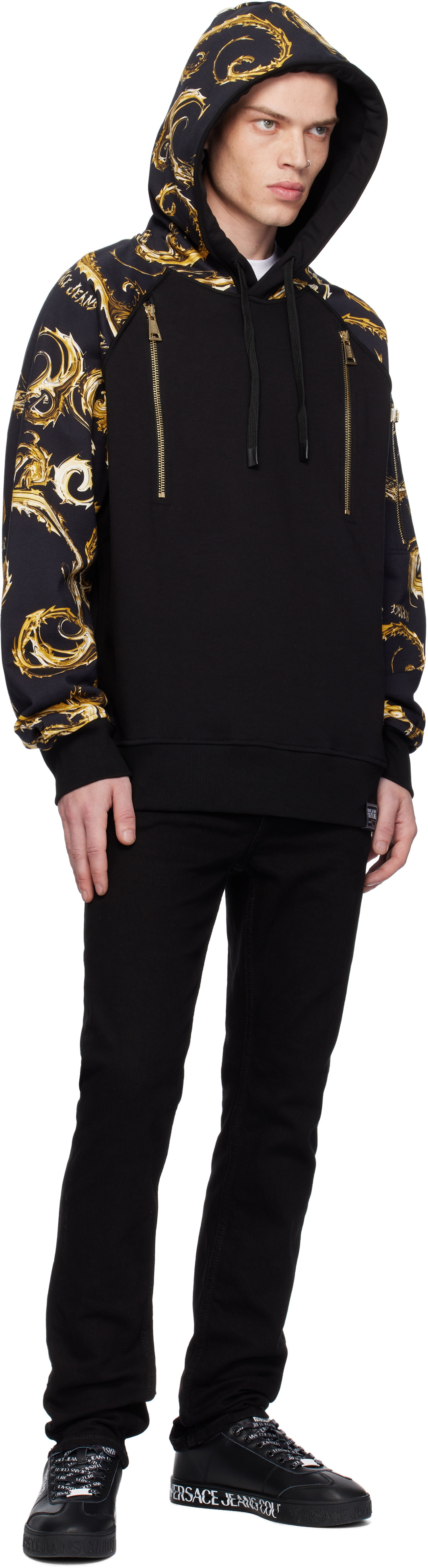 Versace Jeans Couture Black Chromo Couture Hoodie