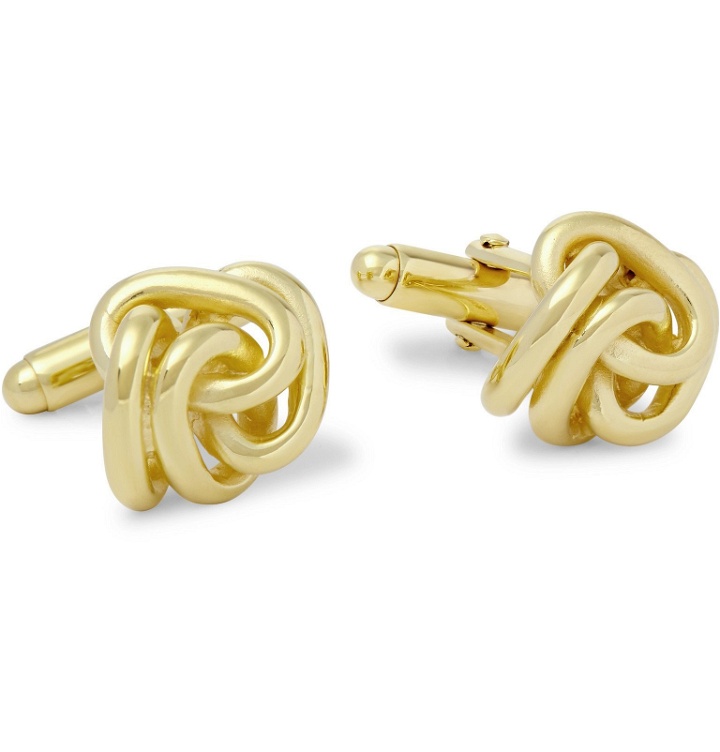 Photo: Lanvin - Knotted Gold-Plated Cufflinks - Gold
