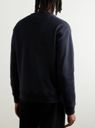 Valentino Garavani - Logo-Embellished Twill-Trimmed Stretch-Cotton Jersey Sweatshirt - Blue