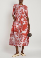 Julia Heuer Uma Plissé Crepe Maxi Dress - Red - One Size