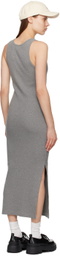 Maison Kitsuné Gray Baby Fox Midi Dress