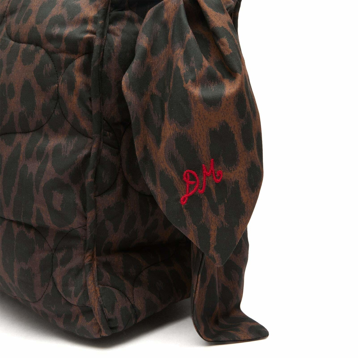 Damson Madder Women's Dark Leopard Quilted Tote Bag in Multi 