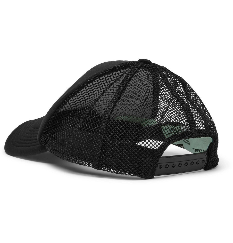 Off-White - Logo-Print Neoprene and Mesh Cap - Men - Black Off-White