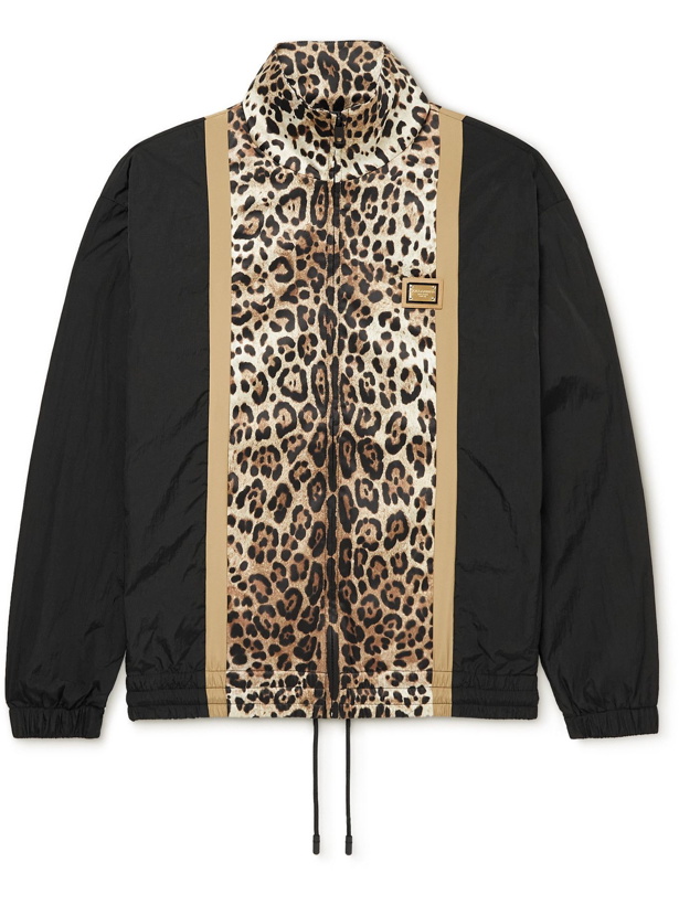 Photo: DOLCE & GABBANA - Colour-Block Leopard-Print Shell Jacket - Brown
