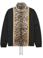 DOLCE & GABBANA - Colour-Block Leopard-Print Shell Jacket - Brown