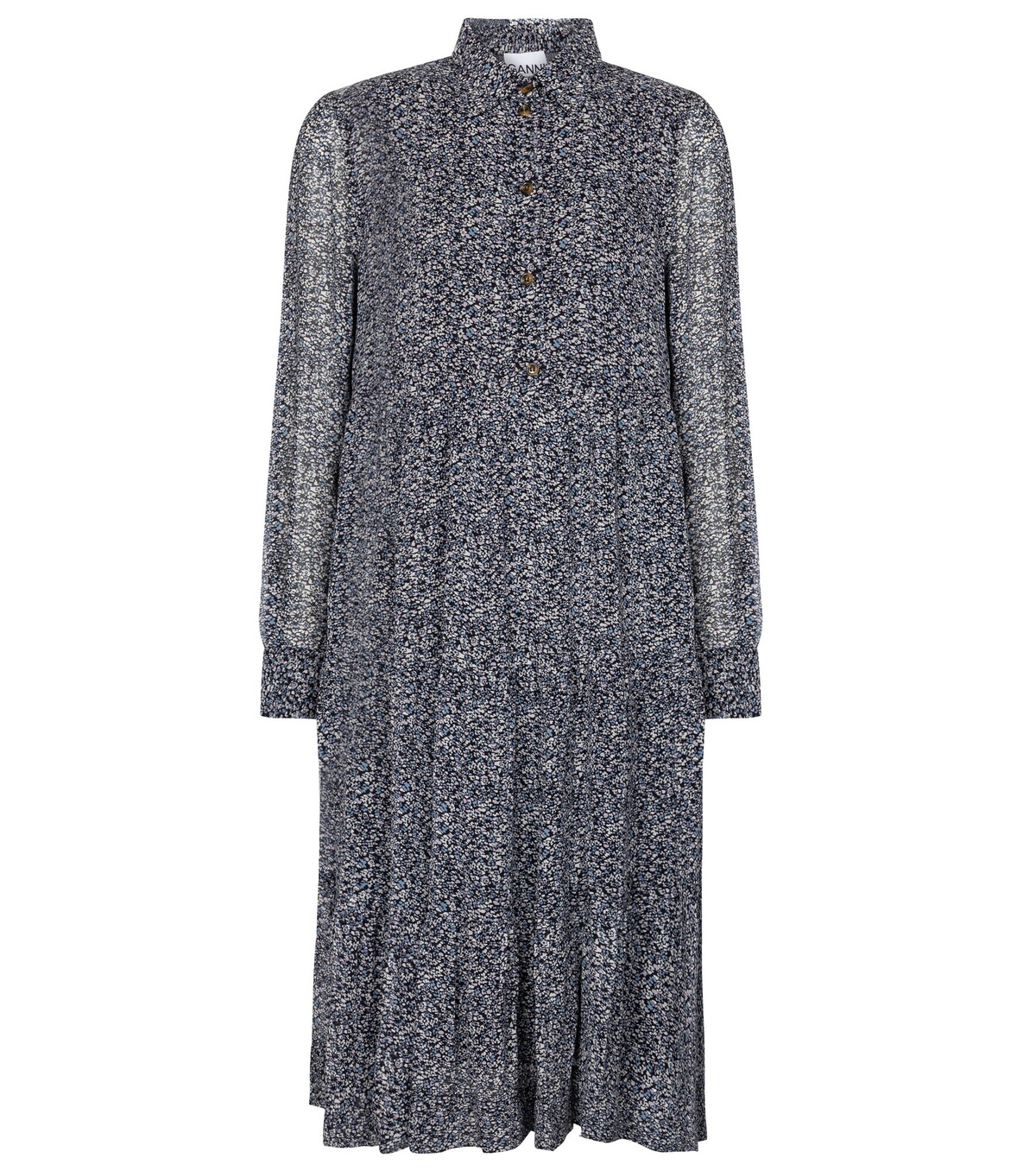 Ganni - Floral georgette midi dress GANNI
