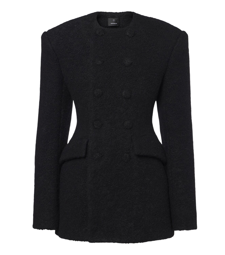 Photo: Wardrobe.NYC Alpaca and wool-blend bouclé blazer dress