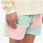 The Future Is On Mars Men's Green Ring Corduroy Patchwork Short in Green/Pink