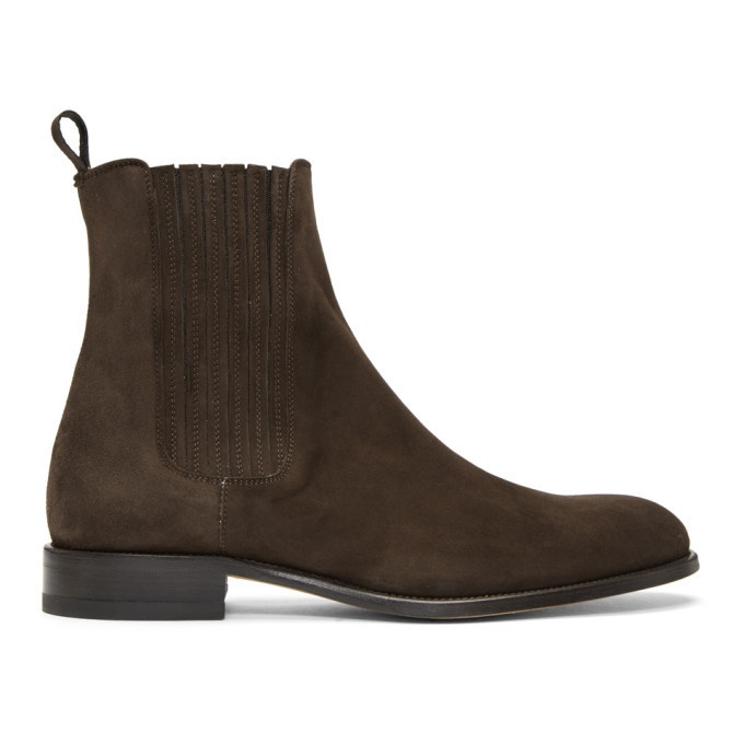 Photo: Brioni Brown Suede Chelsea Boots
